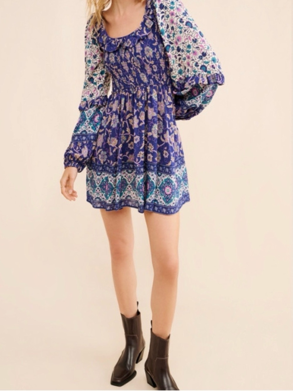 Free People Clairvoyant Spell Mini Dress